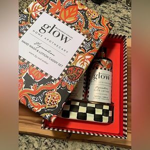 MacKenzie-Childs Figmalion Soap & Lotion Caddy Set